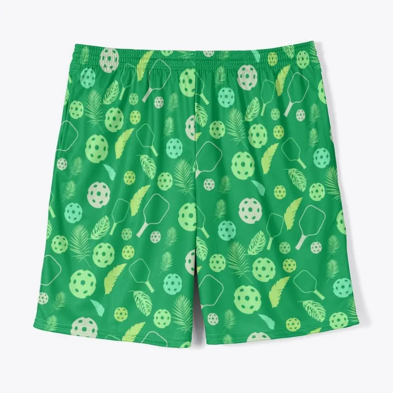 Reef Green Tropical Leaves Pickleball