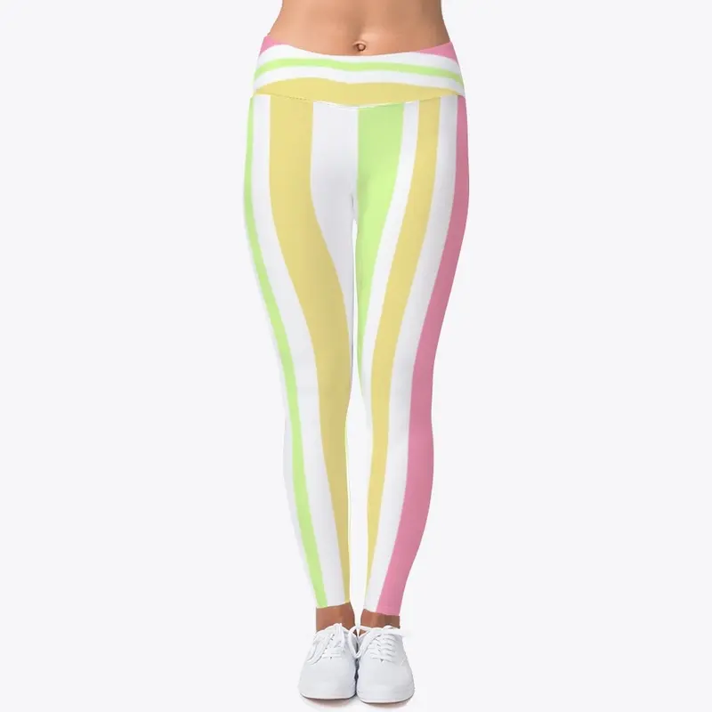 Pastel Stripes Sport Leggings