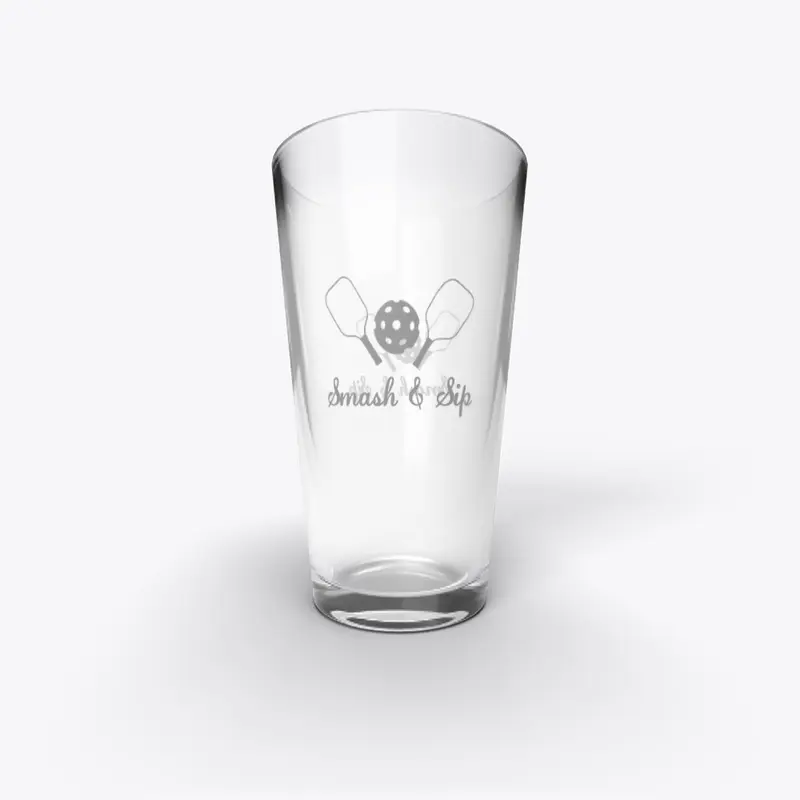 Smash Sip Pickleball Sport Pint Glass