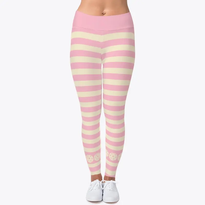 Playful Pastel Stripe Leggings