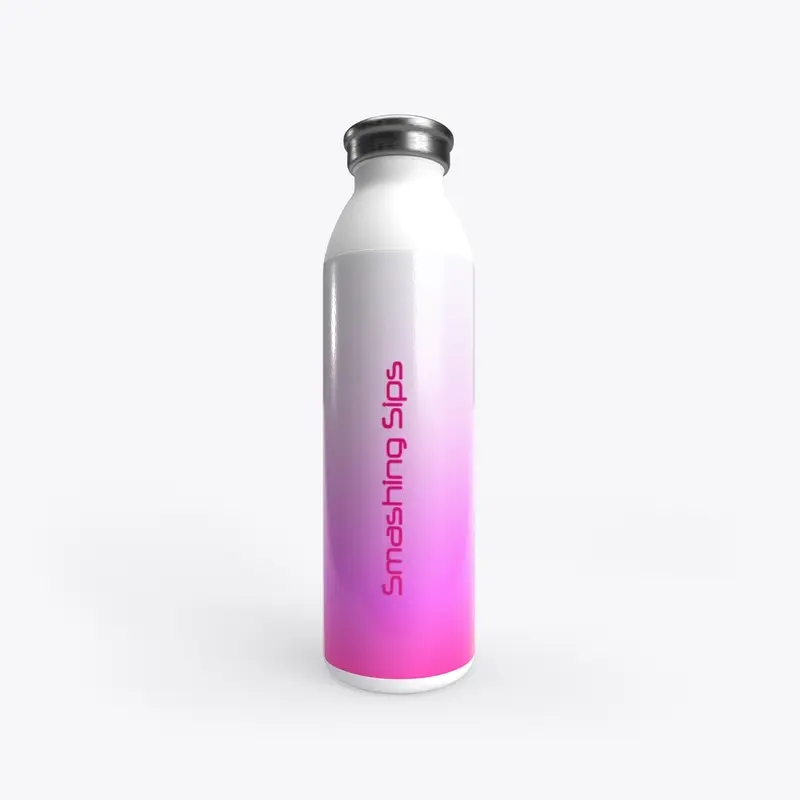 Smashing Sips Pink Gradient Water Bottle