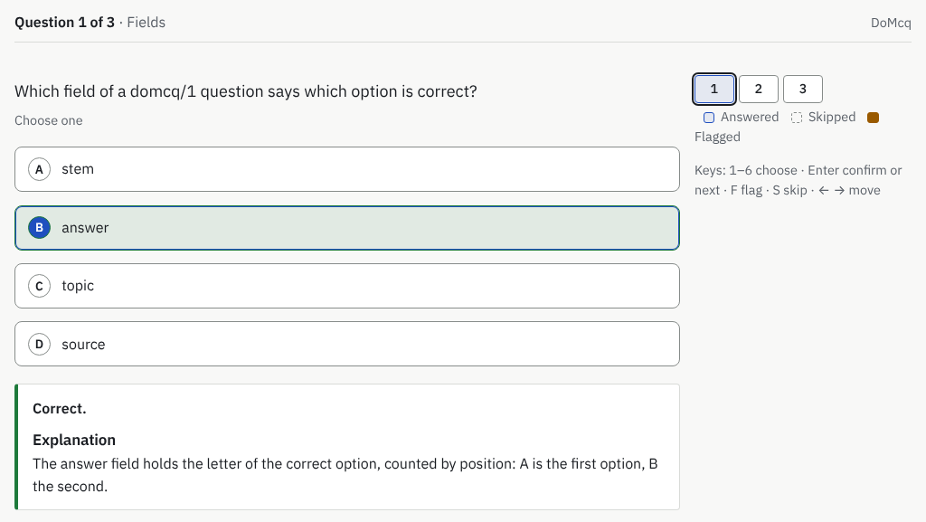 A question in tutor mode after Check answer: the verdict Correct., then the explanation.